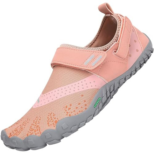 SAGUARO Barfußschuhe Herren Barfuss Schuhe Damen Barfussschuhe Outdoor Sport Zehenschuhe Fitnessschuhe rutschfest Traillaufschuhe Orangefarben,Gr.39