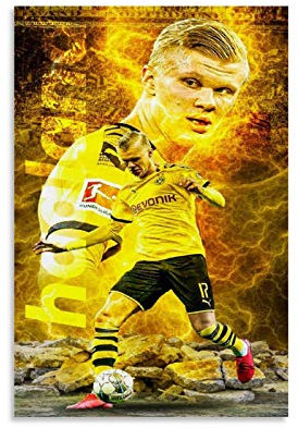 Haaland Poster auf Leinwand, 40 x 60 cm