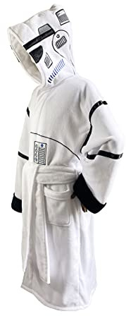 Star Wars Bademantel - Jedi-Design mit Kapuze und Taschen - weicher Fleece - Geschenke für Herren Damen Erwachsene Kinder - Morgenmantel Fanartikel