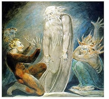 Spiffing Prints William Blake Poster The Witch of Endor, halbglänzend, ungerahmt