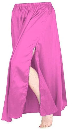 Meek Mercery Belly Dance Halbkreis Rock einseitig geschlitzt Rock Tribal Dance Damen Wear S15, rose, Einheitsgröße