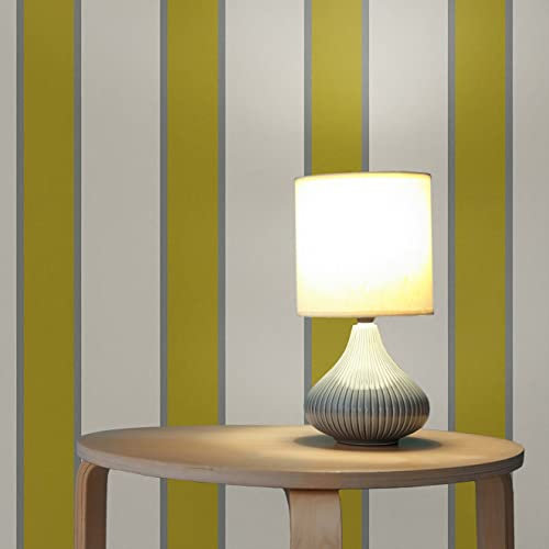 TADESSI Tapete Streifen Nino M1-No.71 Vliestapete Grün Beige Streifentapete für Wohnzimmer Schlafzimmer Küche