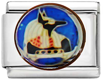 AKKi jewelry Italian italy Charms für Armband Classic glieder Basic Charm, Silber Gold Edelstahl Links Kult Blume Tiere Herz für Basisarmband Glänzend matt Farbe kompatibel mit Original Strass