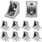 10x EYPINS Befestigungsmaterial Winkel, Aluprofil 30x30 Nut 8 Winkelverbinder wasserdicht & rostfrei mit Edelstahl Befestigungsset Eckwinkel Eckverbinder 90 ° Winkel Raster für Solaranlagen-Systeme