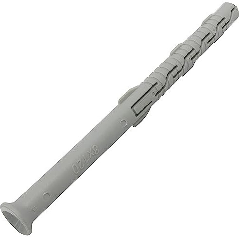 AERZETIX - C67080-50 Stück Universaldübel Ø8x120 mm mit abgeschrägtem/gefrästem kragen - aus polyamid - mauerwerk befestigung beton ziegelstein parpaing gebäude schrauben construction