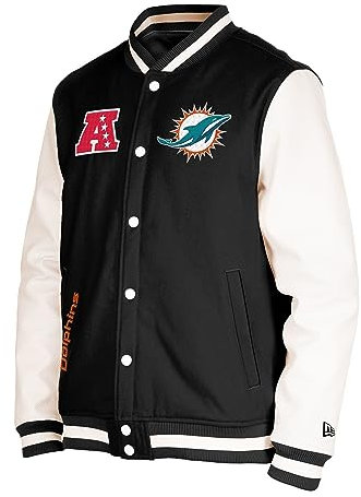 New Era Miami Dolphins NFL 2023 Sideline Black White Jacke - 3XL