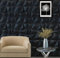 Lot de 25 panneaux muraux 3D en PVC texturé avec losanges noirs 30 x 30 cm