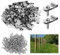Lot de 300 Clips pour Clôture Agricoles, Clips en Acier Inoxydable avec Vis, Pinces de Fixation pour Clôtures Agricoles pour Fil de Fer de Calibre 12-16 et Clôtures en Vinyle, Bois ou Métal