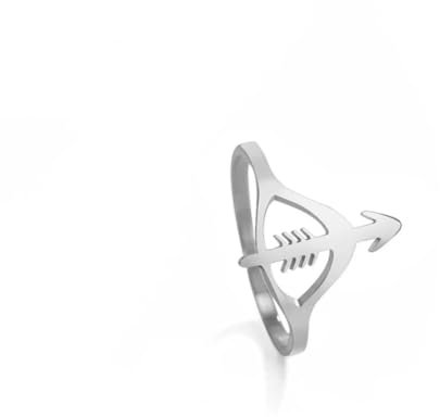 Gu Feng Pfeil und Bogen Ring Frauen Edelstahl Gold Farbe Fingerringe Mode Bogenschießen Schmuck Geburtstagsgeschenk