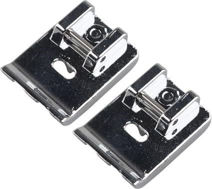Jopto 2 Pièces Pied-de-biche pour Tuyauterie Double Soudure Machine à Coudre Domestique Accessoire en Métal Compatible avec Machines à Coudre à Tige Basse Brother, Babylock, Singer