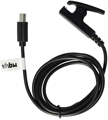vhbw USB Ladekabel kompatibel mit Garmin vívomove Trend 010-02665 | 01 Smartwatch Fitnesstracker - Ladestation Schwarz, 100 cm