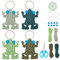 ORIGACH 4 Sets DIY Makramee Frosch Schlüsselanhänger Kit Handmade Makramee Schlüsselanhänger Kit für Anfänger Makramee Craft Kit für Erwachsene mit Anleitung für Schlüssel Geldbörse Geldbörse Telefon