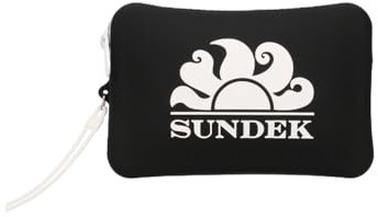 Sundek Mini Pochette in gomma con logo AW748ABSL100 Small Necessai 00401 Nero 01 Nero/TU