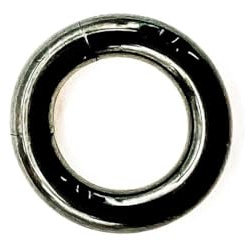 Paula & Fritz® Segment-Ring Schwarz 4-mm Stark 12-mm Lang Chirurgenstahl 316L Titan-IUM Nahtlos Septum Nasen-Ring Augenbraue-n Ohr-Piercing Spann-Ring