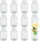 Kleine Vasen, Mezzar 12 Stück Glasvasen für Tischdeko 8,4cm Hoch Mini Vasen Glasfläschchen für Zuhause, Hochzeiten, Geburtstage, Feste 60 ML