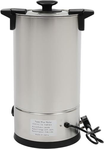 Queeucaer 10 Qts Wax Melter for Candle Making Candle, Wax Melting Pot, Large Commercial Candle Maker Machine with Pour Spout and Temperature Control for Business Home