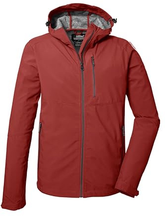 killtec Herren Softshelljacke/Outdoorjacke mit Kapuze KOS 259 MN SFTSHLL JCKT, ziegelrot, XL, 41367-000