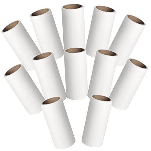 HANABASS 12 Stück Klebriges Papierfell Teppich Teppich Haustier Klebeband Nachfüllungen Tragbarer Fusselentferner Reinigungszubehör Hand Fellentferner Hunde Fusselentferner