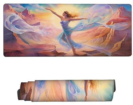 Grand Tapis de Souris Sexy Sous Main Bureau, Tapis Souris Femme Tapis de Souris Gaming Imperméable, Tapis Bureau avec Base Antidérapante, Mouse Pad Bords Cousus, Deco Bureau, Cadeau 1600x800x3mm RS-82