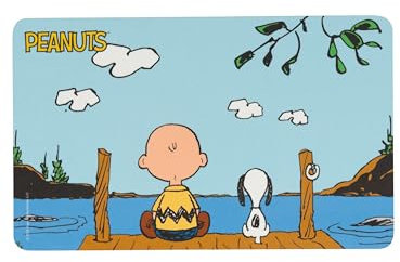 The Peanuts Snoopy Brettchen - See Charlie Brown Frühstücksbrettchen Schneidebrettchen aus Resopal