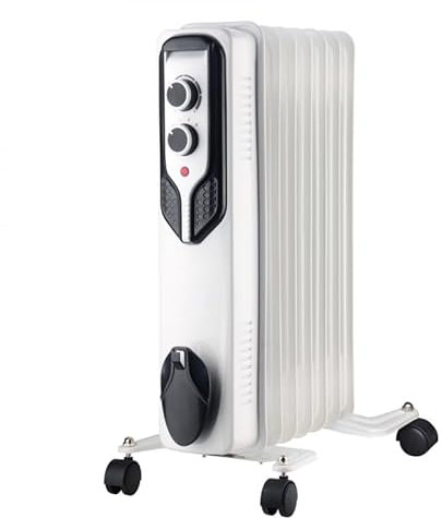 Pullman - H300 - Radiateur bain d’huile 7 éléments - 1500W - Thermostat réglable - Roulettes intégrées