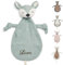 Manufaktur Liebevoll | Schmusetuch Personalisiert REH Mint Schnuffeltuch Geschenke mit Namen Baby Kuscheltier Schnullertuch Kinder Geburt Babygeschenk Taufe Namensgeschenk Mädchen Junge