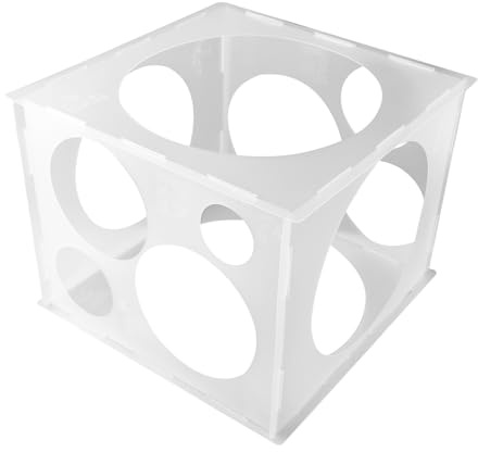 Bojueshaw Collapsible Plastic Balloon Sizer Box,11 Holes Balloon Size Measurement Tool for Perfect Party Decorations,Balloons Arches & Columns(2-10 Inch)
