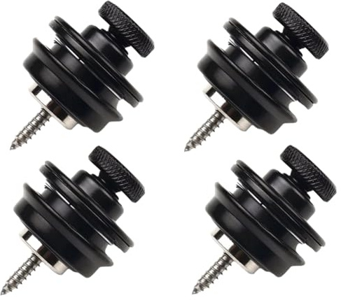 TsoLay Gitarrengurt Sicherung Elektrische Gitarre Anti-Rutsch Gurtverschluss Schwere Metallknopf-Sicherungsverschluss