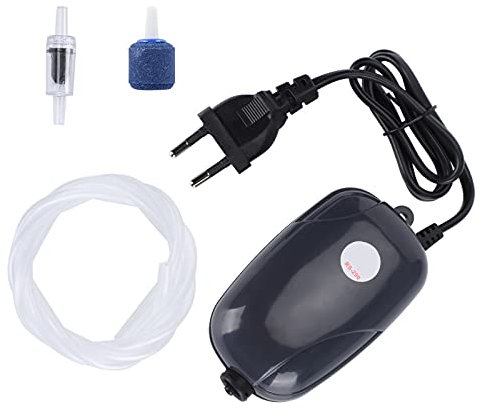 Tnfeeon Fischtankluftpumpe Effiziente Energieeinsparung für Süßwasser -Marine Aquarium Komplettes Kit für Fischtankleideberger Sauerstoffpumpe für Aquarium Kunststoff weiß 1,2 L/min 3,3 Fuß