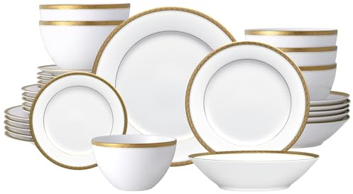 Noritake Charlotta Gold Geschirrset, 30-teilig, Service für 6 Personen