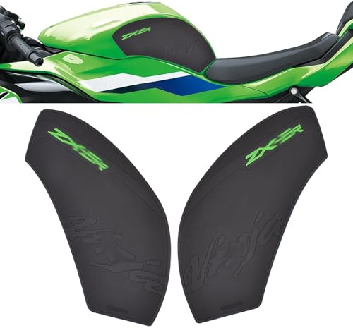 Midimttop Motorrad-Tankpads, Schutzaufkleber, passend für Ninja ZX-6R ZX6R ZX 6R 636 2012–2025 2026, Tankgriff-Seitenaufkleber, rutschfest (Schwarz)