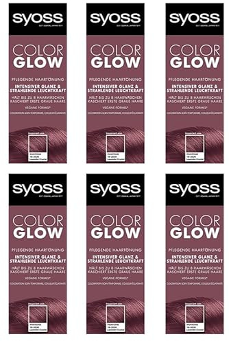 6x Syoss Color Glow Pflegende Haartönung Lavender Crystal Pantone 18-3530,semi-permanente Coloration für strahlende Farbintensität bis zu 8 Haarwäschen, ohne das Haar zu schädigen,100ml (6er Pack)