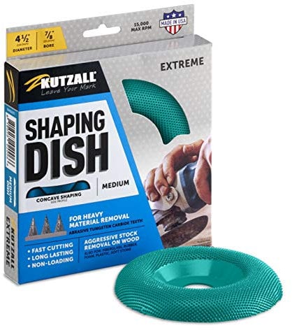 Kutzall Coupelle de Façonnage Original - Medium, 114.3mm Dia. X 22.2mm Foret - Accessoire pour Travail du Bois pour Outils DeWalt, Bosch, Milwaukee, Makita. Carbure de Tungstène Abrasif, DW412X70