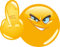 1 Aufkleber Smile Mittelfinger I kfz006 I 9 cm Ø I Stinkefinger Emoji Sticker für Motorrad Mofa Roller Notebook Laptop Auto-Aufkleber außenklebend