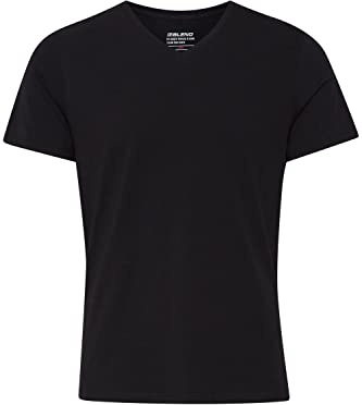 Blend Men's V-Neck Short Sleeve T-Shirt - Black - Schwarz (Black 70155) - Medium