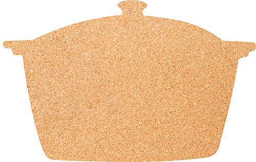 SECURIT - Korktafel Silhouette Topf - 30 x 45 cm | 6 Pins und Klebestreifen enthalten - Naturkork - Flexibel