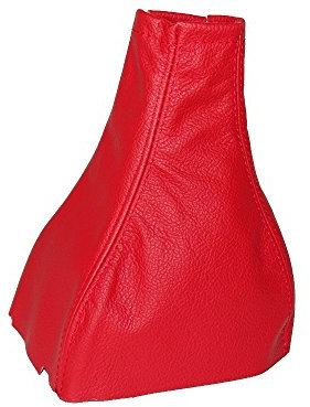 Für Vauxhall Opel Corsa B 1993–2000 Schaltsack Leder rot