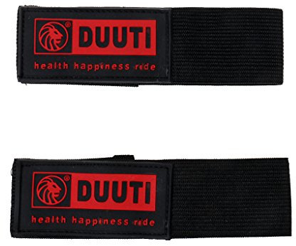 Generic 1 Paar Hosen Klettband, Hosenband mit Klettverschluss, Selbstklebend zum Joggen, Radfahren, Reiten - Schwarz