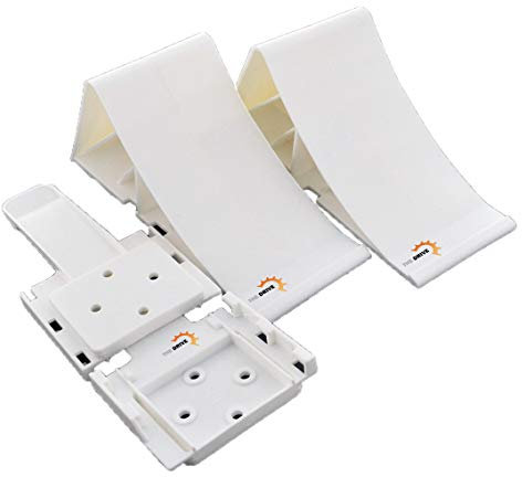 The Drive | Unterlegkeile Set (2 Stück) mit Halter | Weiss | Bis 1600 kg | Bremskeile für Anhänger, Wohnwagen & PKW