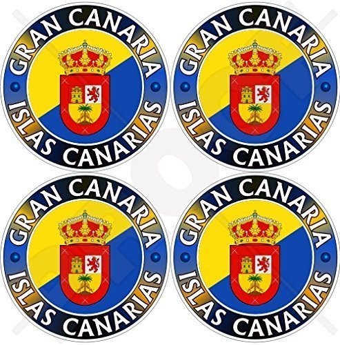GRAN CANARIA, KANARISCHE INSELN Spanien, KANARISCHE INSELN Spanisch 50mm Auto & Motorrad Aufkleber, x4 Vinyl Sticker