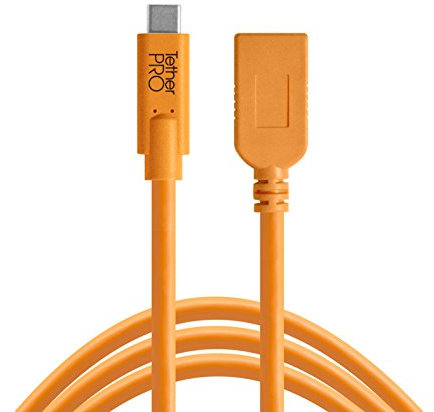 Tetherpro USB-C to USB Female Adapter (Extension), 15' (4.6m)