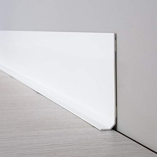 99 DECO Lot de 10 plinthes adhésives en PVC - Blanches