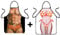 VIPbuy 2 Stücke Kochschürze Küchenschürze Grillschürze 1 Paar sexy lustige Schürze fraulich männlich Erwachsene aufregende lustige Schürze für Ehepaar Liebespaar waschbar