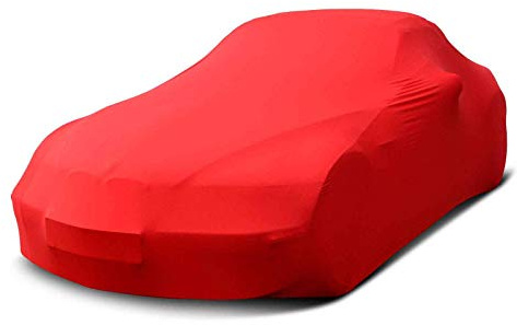 Autoplane Kompatibel mit BMW 3er E46 Premium Indoor Plane formanpassend atmungsaktiv aus Stoff in Rot