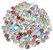Healifty 100 Stück Mosaik bedrucktes Glas halbrunde Kuppel Cabochons 8mm - zufällige Farbe
