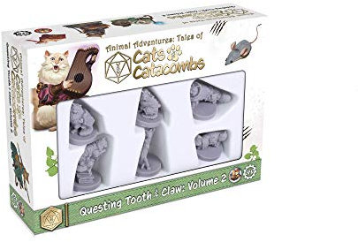 Steamforged Games Animal Adventures: Cats and Catacombs Questing Tooth and Claw Roleplaying Miniatures 5E Compatible Volume 2
