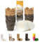 Katbite Tulip Cupcake Cases 200pcs Muffin Liners Disposable Baking Cups for Christmas Party Birthday Greaseproof Muffin Cup in White, Light Brown, Dark Brown