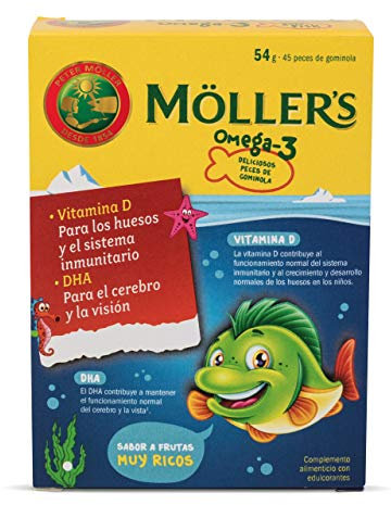 Gominolas Omega 3 + VIT D 45uds Mollers
