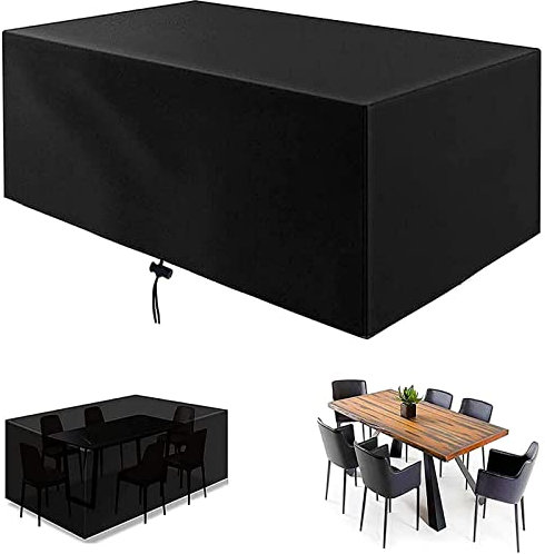 PLZY Gartenmöbel Abdeckung, Gartentisch Abdeckung Wasserdicht Abdeckhaube Schutzhülle Abdeckplane für Gartenmöbel für Sitzgarnituren Gartentische und Möbelsets-420D-230x150x100cm
