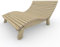 TUGA - Holztech Gartenliege Relaxliege Liege - Franzi Breite (Fichte) 140cm Einstiegshöhe 40cm